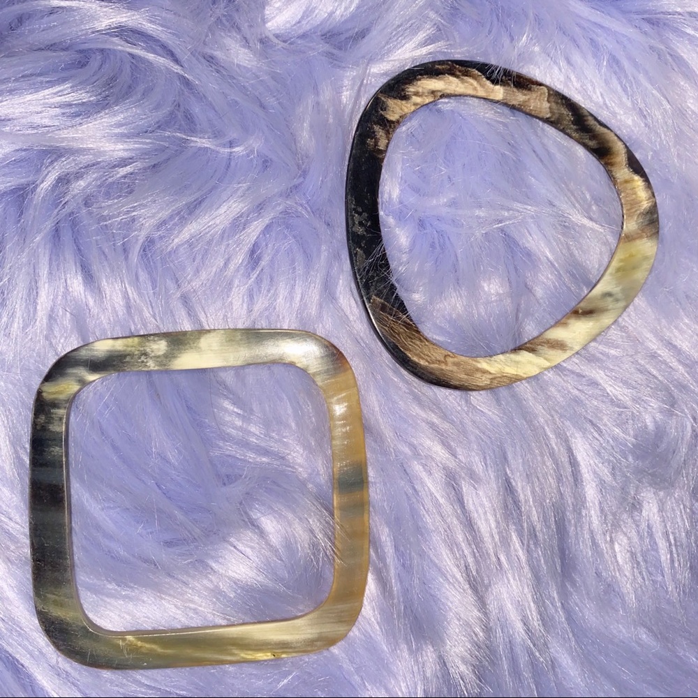 Geometrical Stone Patterned Bangle Set - Picture 3 of 3